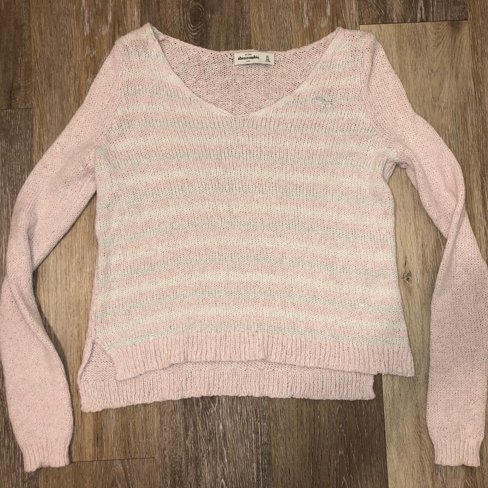 Abercrombie Striped Cropped Sweater (SIZE XL KIDS)